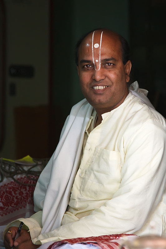  The head of one of the many Vaishnava monasteries on the island Majuli   Assam